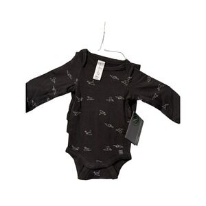 Modern Moments by Gerber Newborn 2PC Bodysuit Pants Set Dark Shadow Origami NWT‎